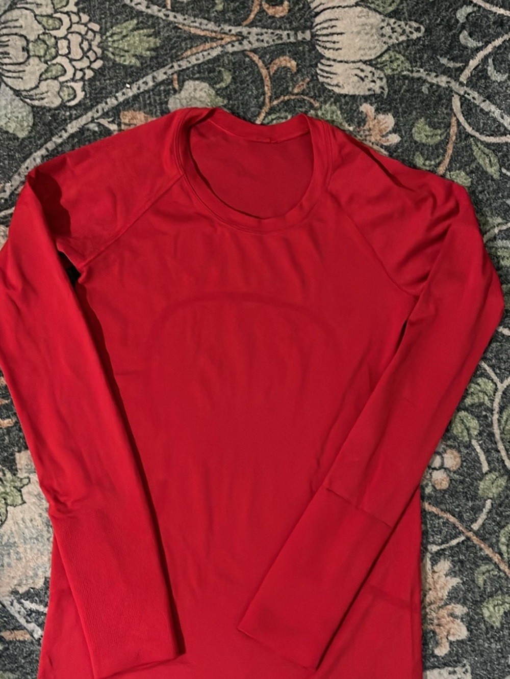lululemon athletica Red Long-Sleeve Crew Top